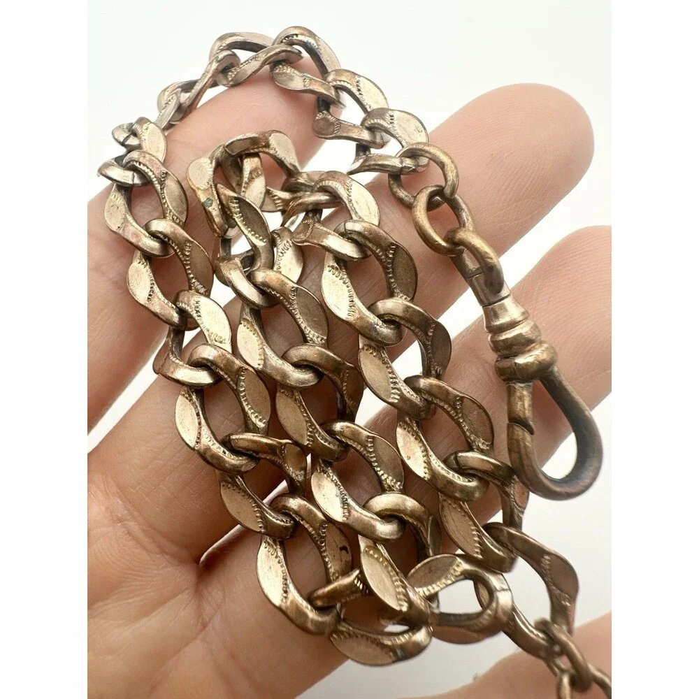 Antique Signed Pocket Fob Watch Chain